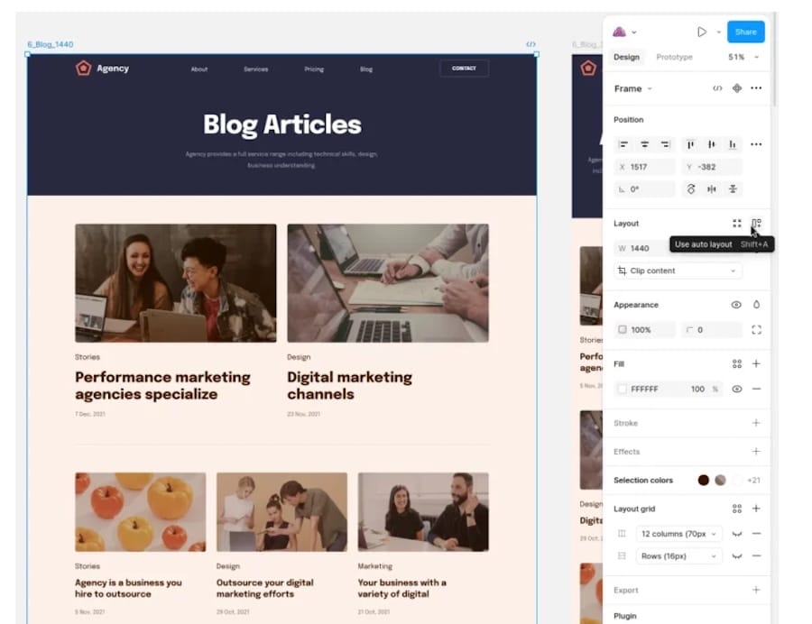 Turn on auto layout in Figma. 