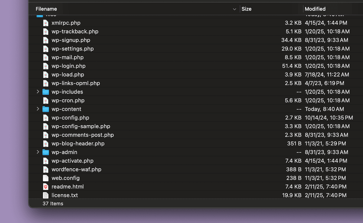 Accéder aux fichiers WordPress en utilisant SFTP.