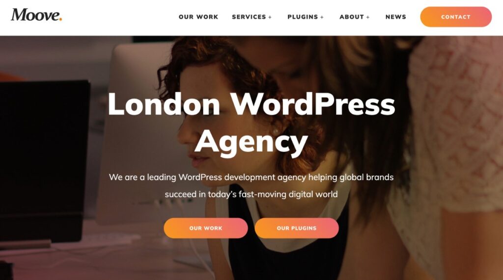 The Moove Agency homepage