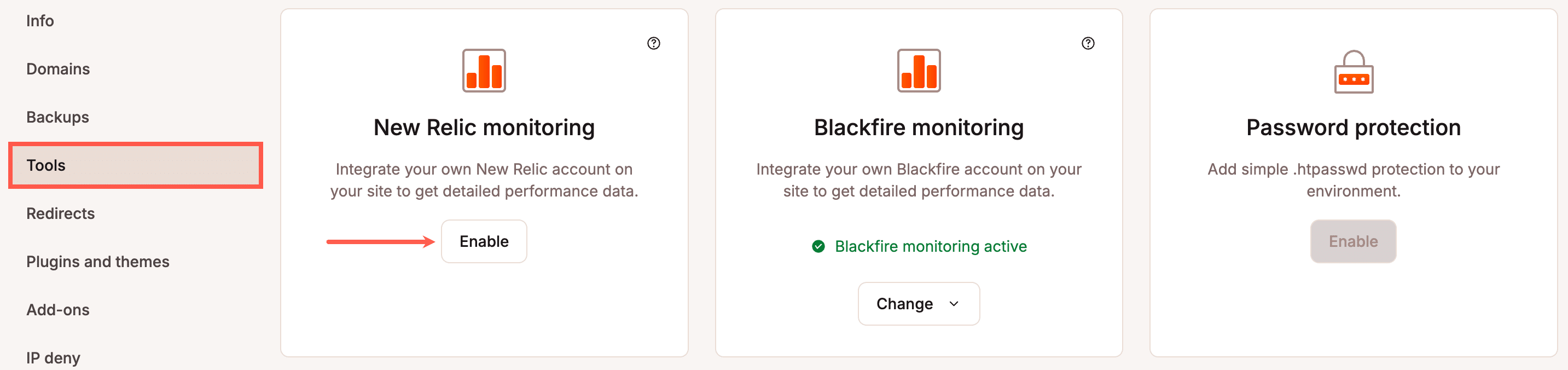 Enable New Relic monitoring for WordPress in MyKinsta.