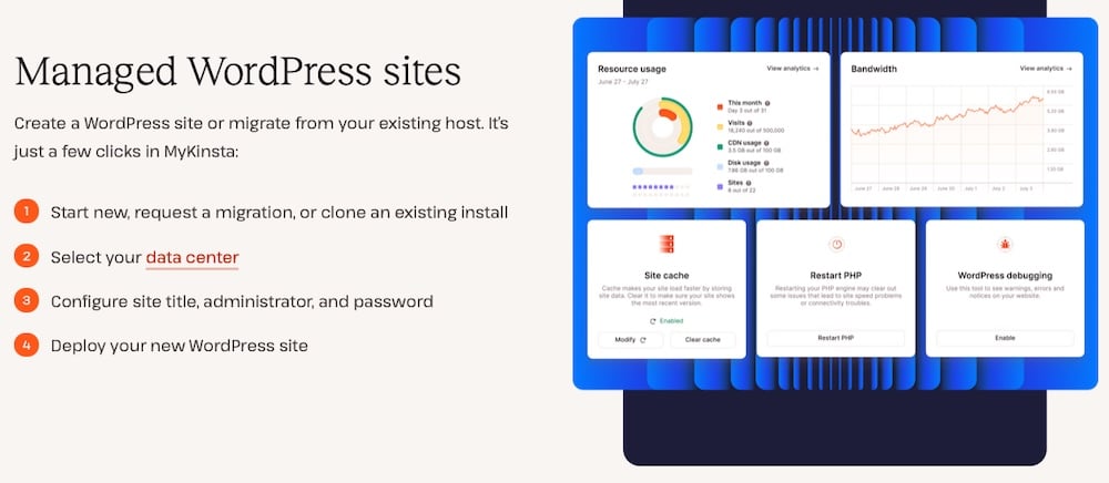 MyKinsta facilite la gestion des médias sur plusieurs sites