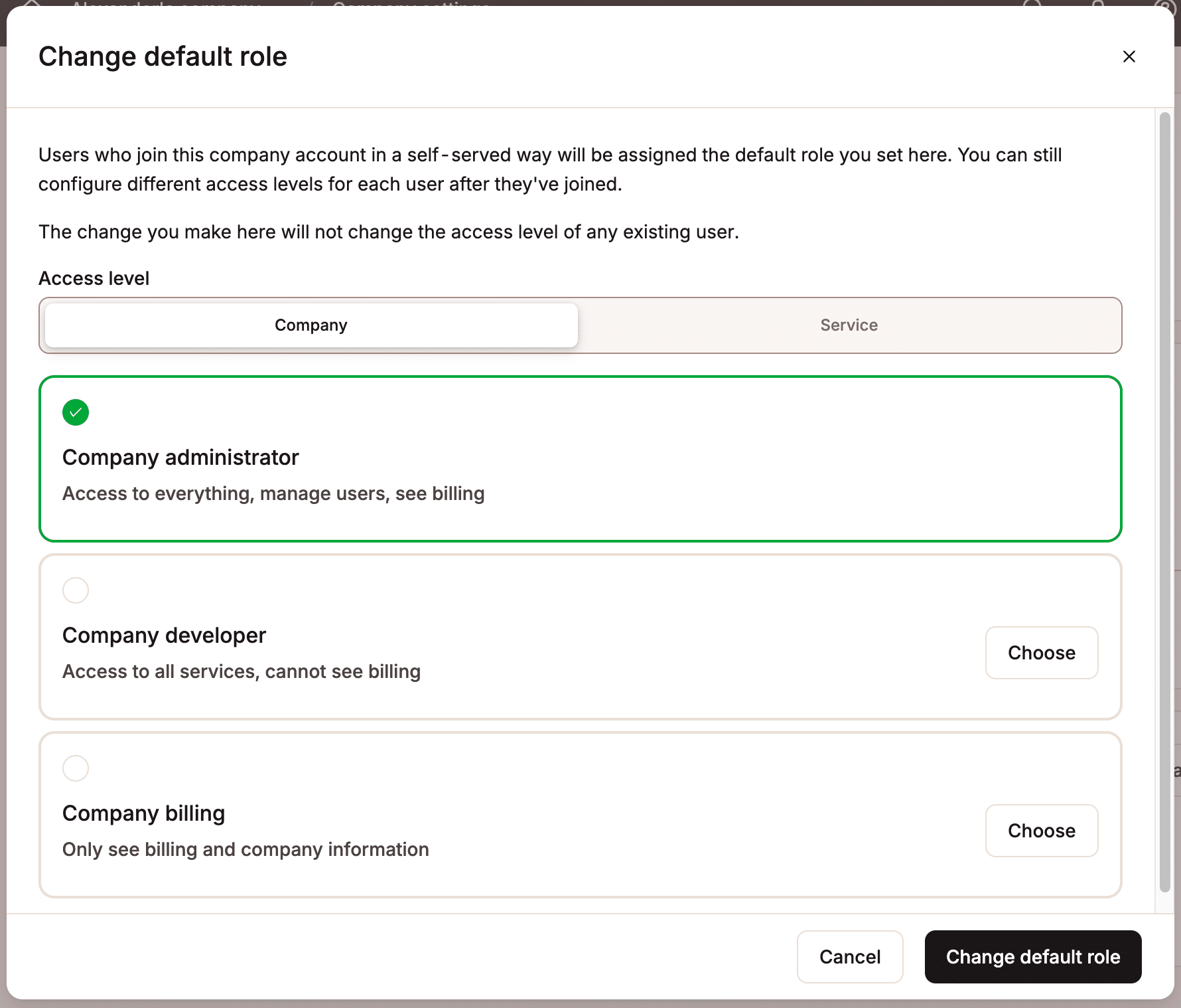 Impostare il ruolo predefinito per gli utenti che accedono tramite il provisioning JIT.