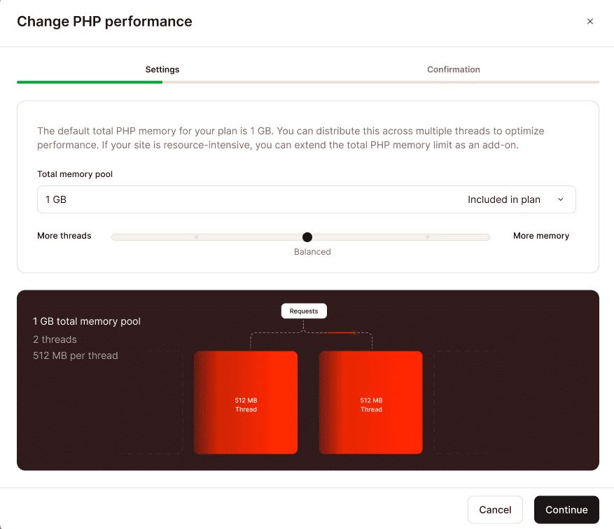 Ajustar la configuración del rendimiento de PHP
