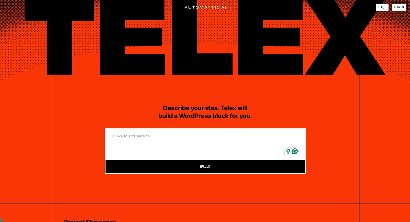 Telexのユーザーインターフェース