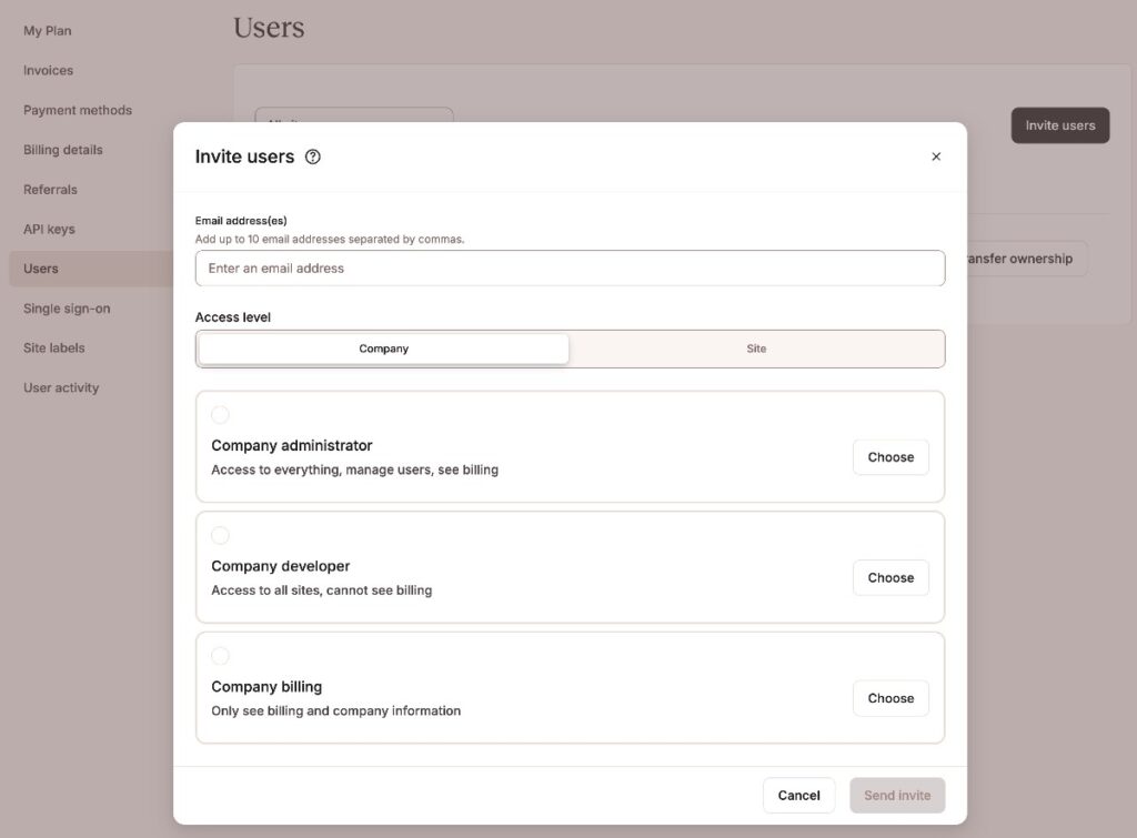 I controlli di accesso basati sui ruoli di Kinsta per la dashboard MyKinsta.